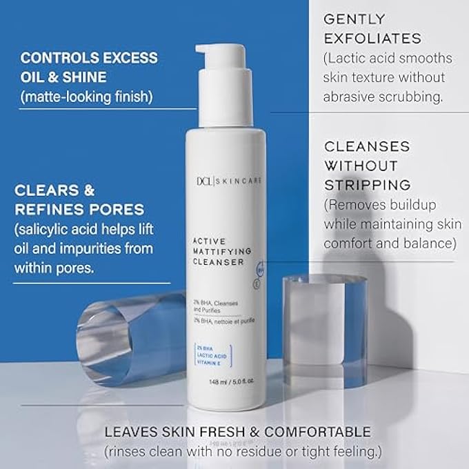 DCL SKINCARE ACTIVE MATTIFYING CLEANSER WITH 2% SALICYLIC ACID, 5.0 FL OZ - Image 4